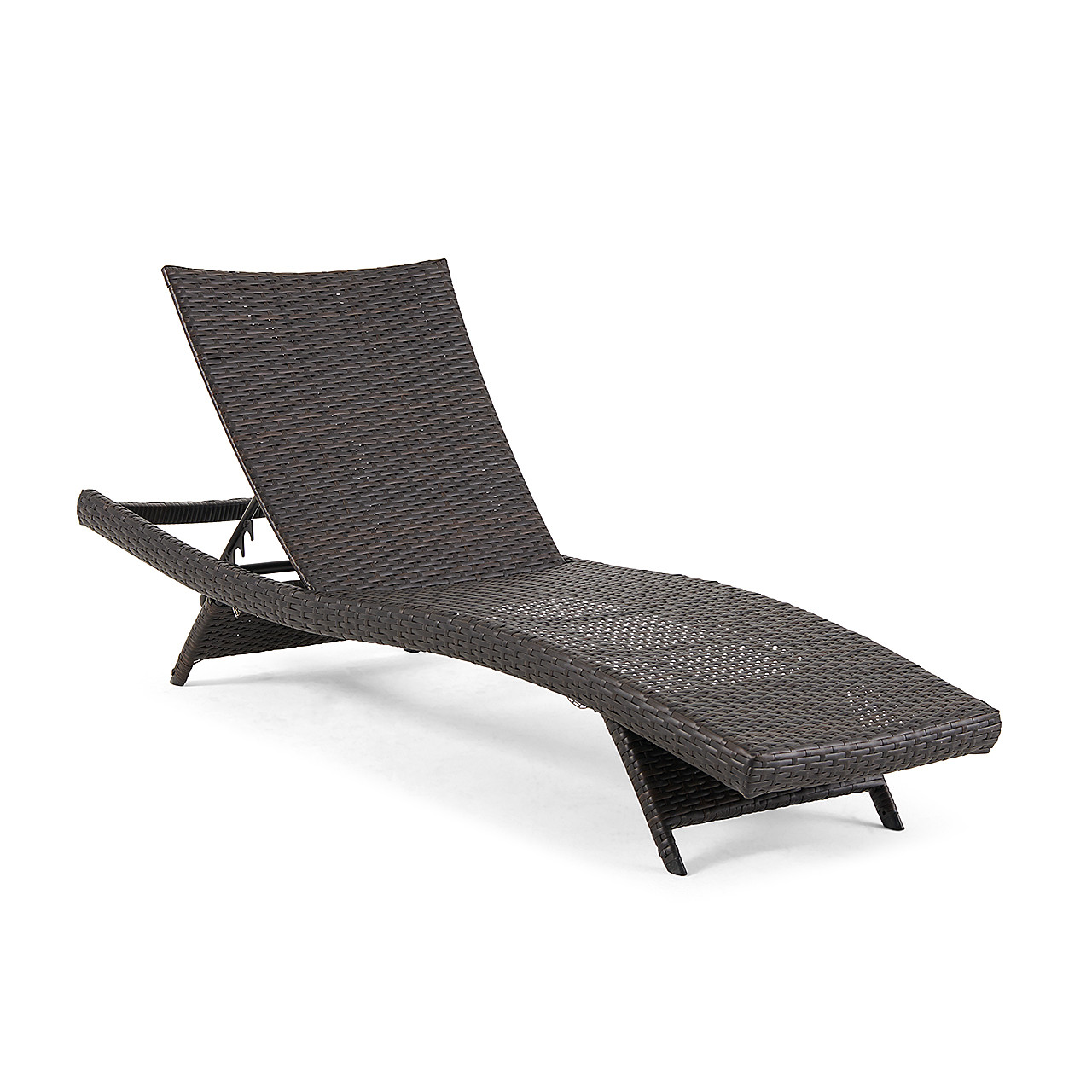 Terrace Outdoor Wicker 3 Piece Contour Chaise Lounge Set + 32 x 18 in. Side Table