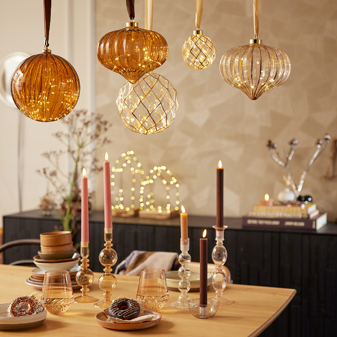 7.9 in. Gold and Diamond Glass Hanging Ball with 40 Micro LED Warm White Lights 7.9 in. Gold and Diamond Glass Hanging Ball with 40 Micro LED Warm White Lights