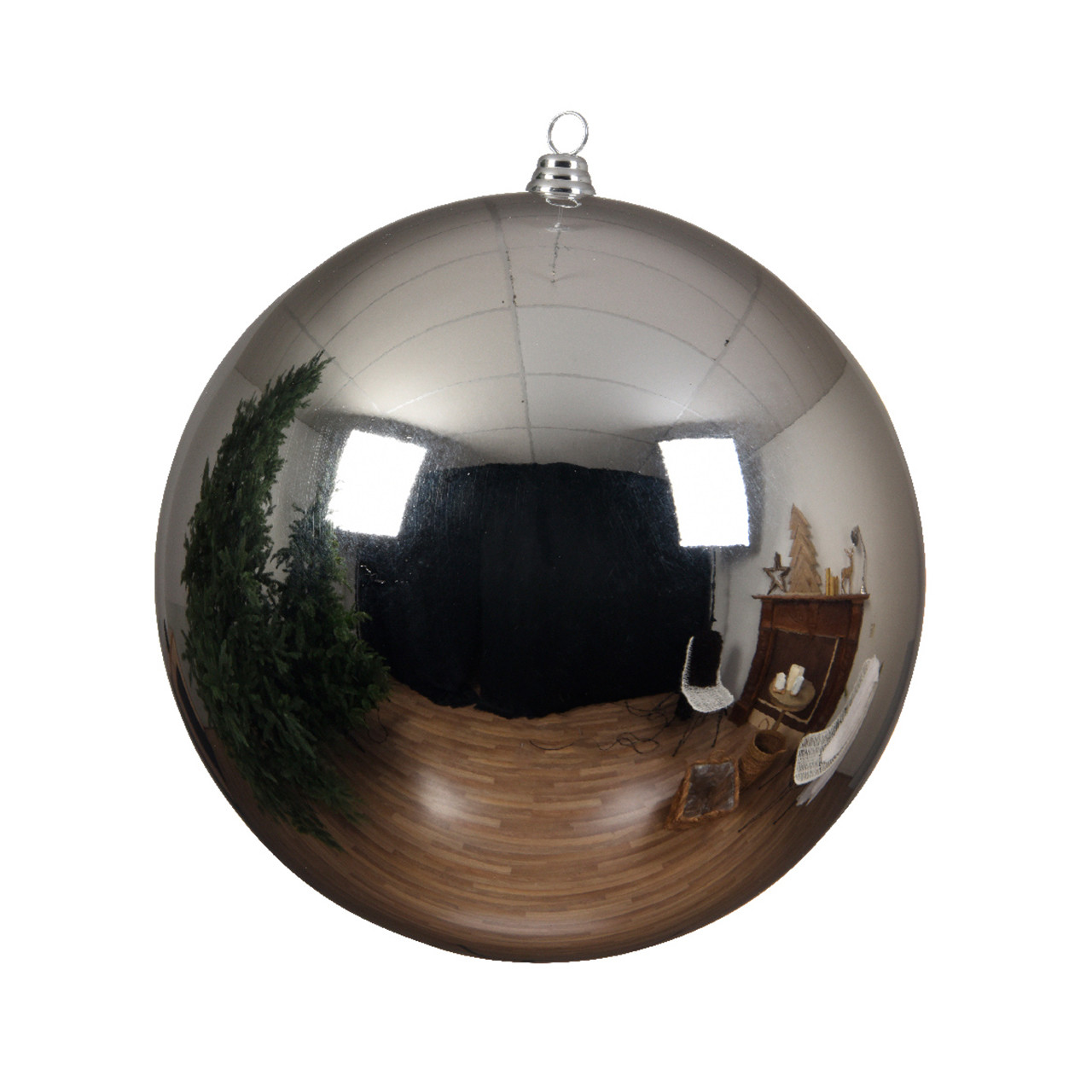 5.5 in. Silver Shatterproof Ball Ornament