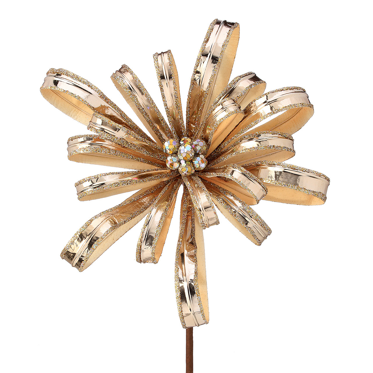 18 in. Champagne Ribbon Blossom Stem
