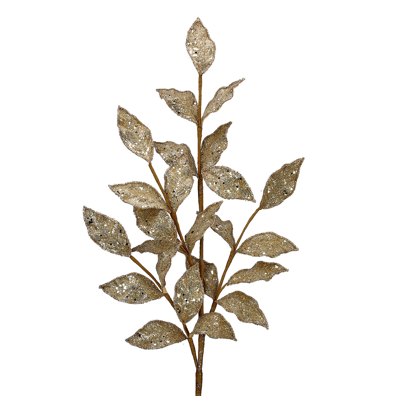 29 in. Champagne Beaded Bay Leaf Spray 29 in. Champagne Beaded Bay Leaf Spray