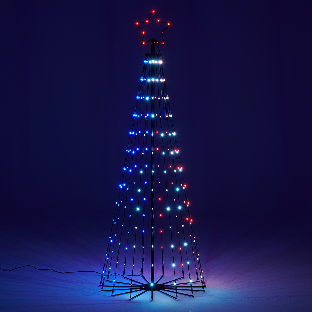 4.9 ft. Color Changing Cone Tree with 205 LED Multicolor Lights