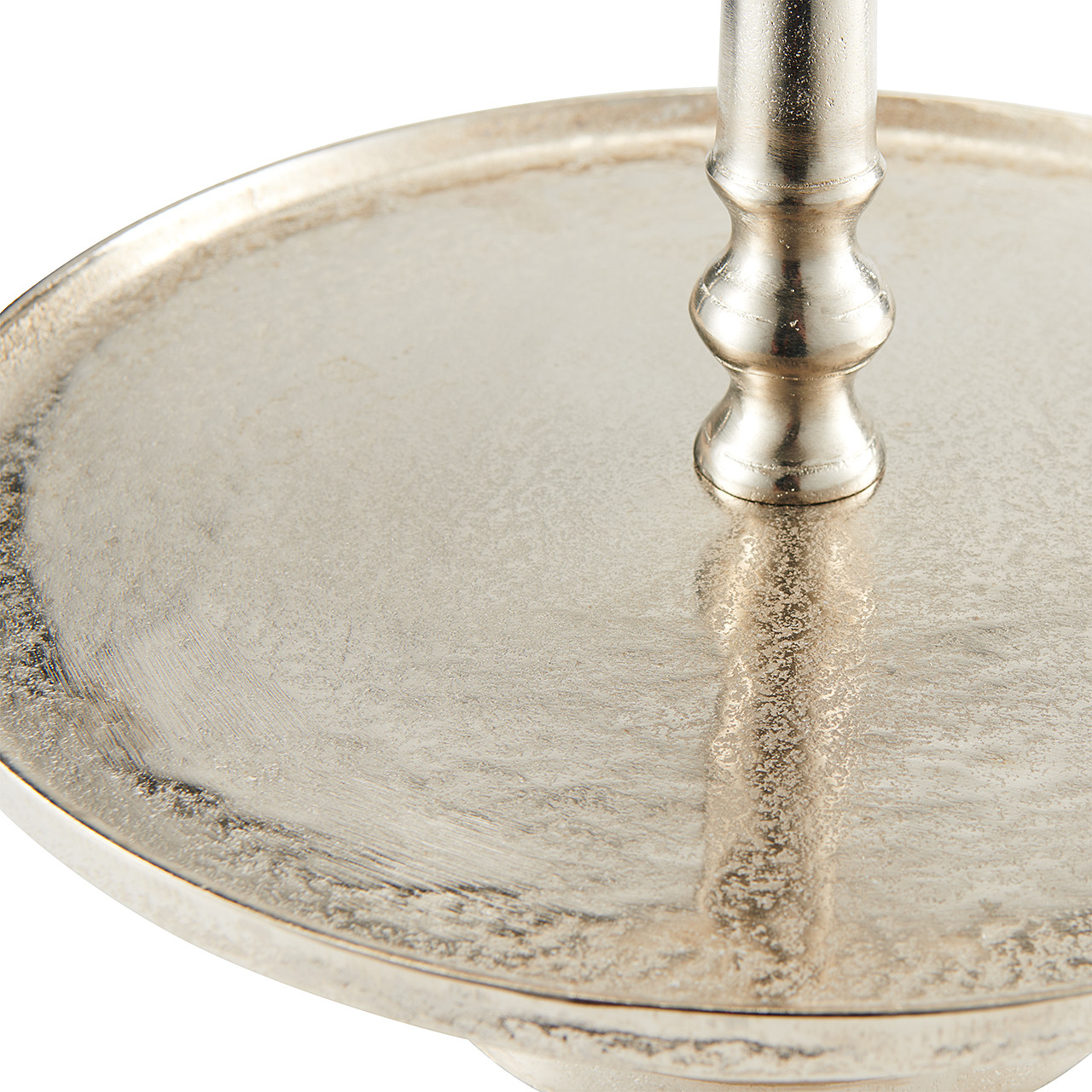 32 in. 3-Tier Silver Aluminum Cake Stand