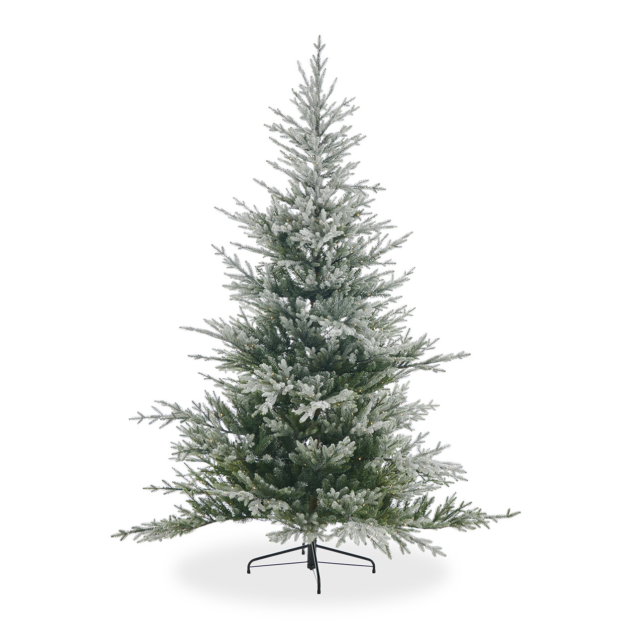 fabulous NORDICFIRTREE スウェーデン クリスマス 7.4 ft. Snowy Norway Spruce Classic Christmas Tree with 1000 Micro