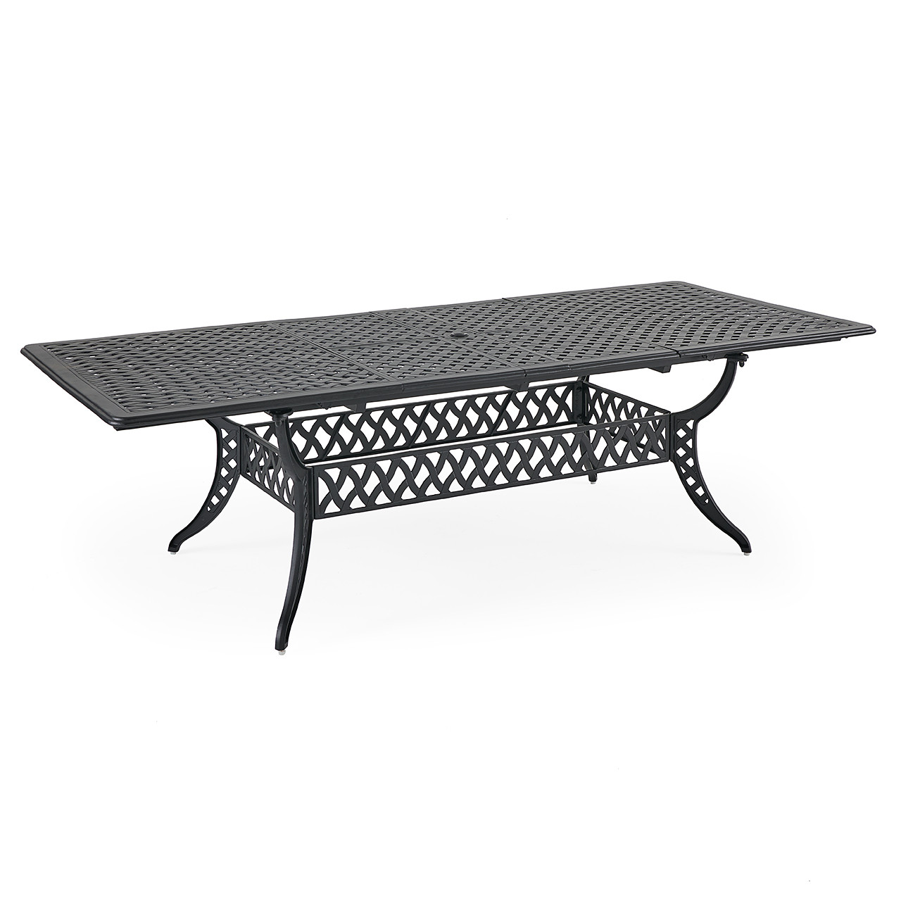 Tivoli Matte Black Cast Aluminum 71-103 x 44 in. Extension Dining