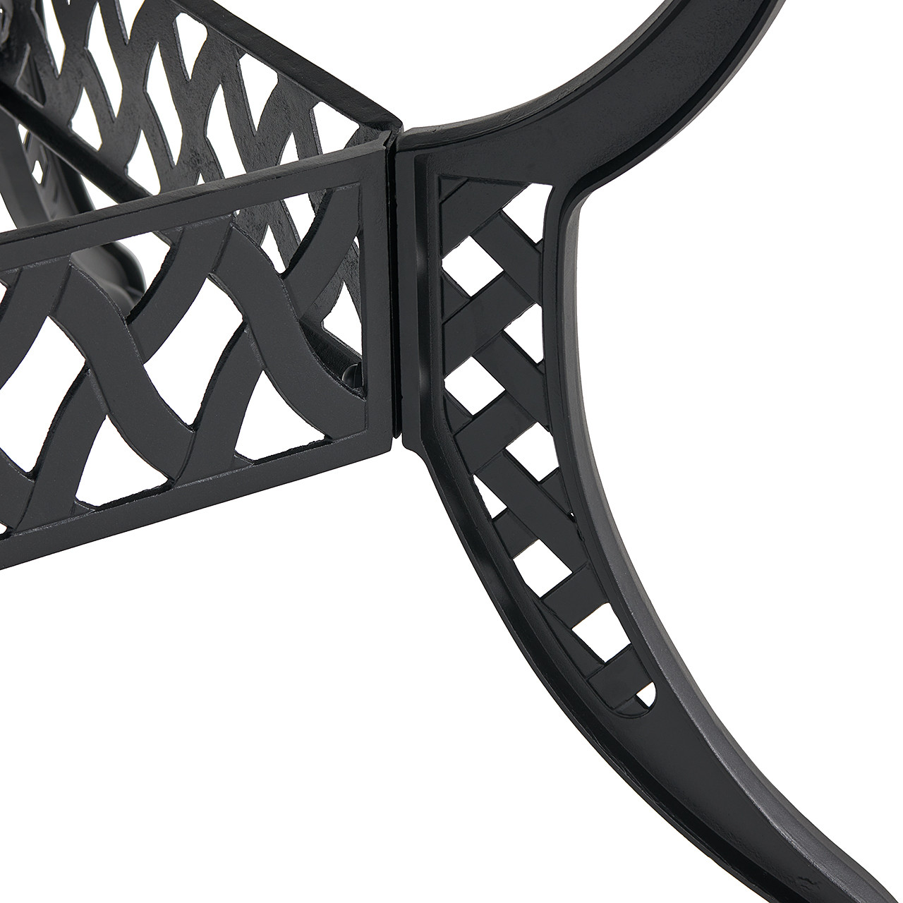 Tivoli Matte Black Cast Aluminum 71-103 x 44 in. Extension Dining