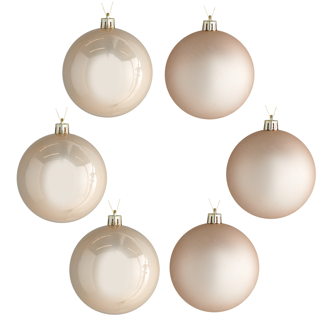 In-Store Only - 3 in. Pearl Shatterproof Ball Ornaments, Set of 6
