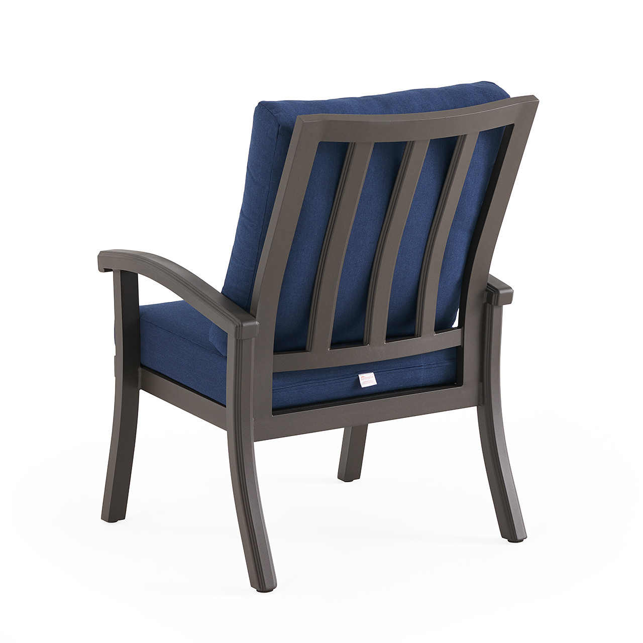 Fairmont Aged Bronze Aluminum with Spectrum Indigo Cushions 7 Piece Dining Set + 70 x 42 in. Table