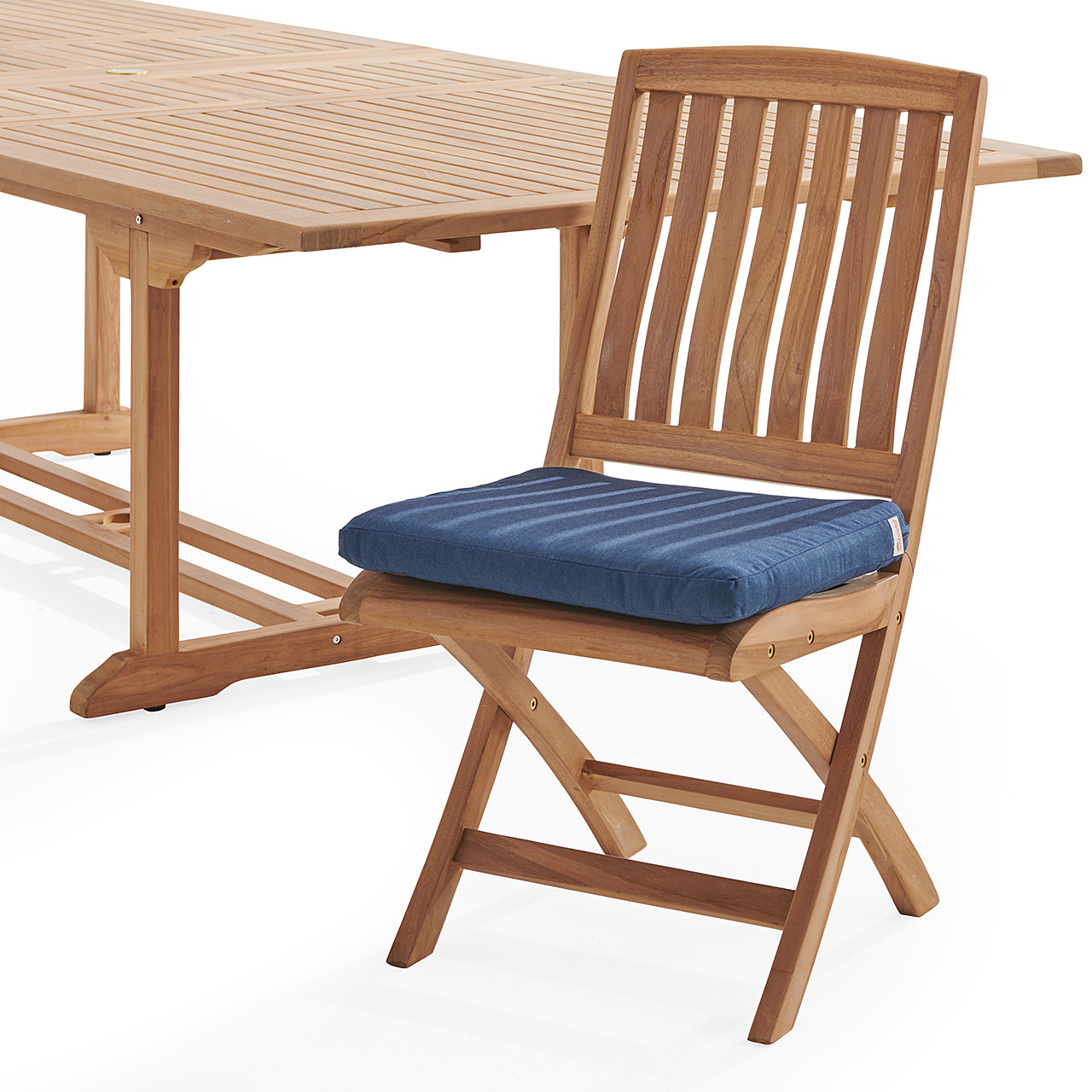 Westport Teak with Cushions 9 Piece Armless Dining Set + Bristol