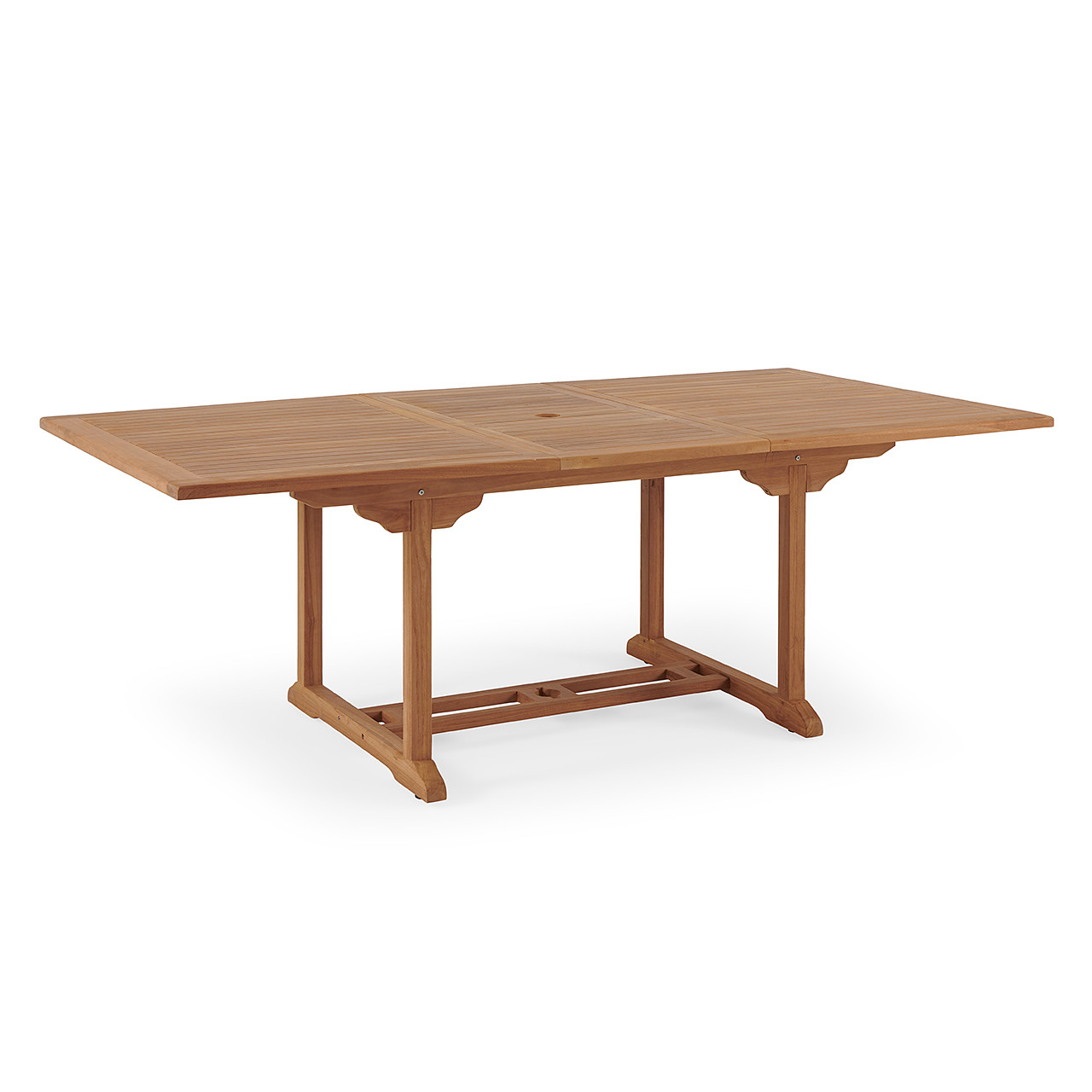 Westport Teak with Cushions 7 Piece Armless Dining Set + Bristol 67-87 x 47 in. Extension Table Westport Teak with Cushions 7 Piece Armless Dining Set + Bristol 67-87 x 47 in. Extension Table