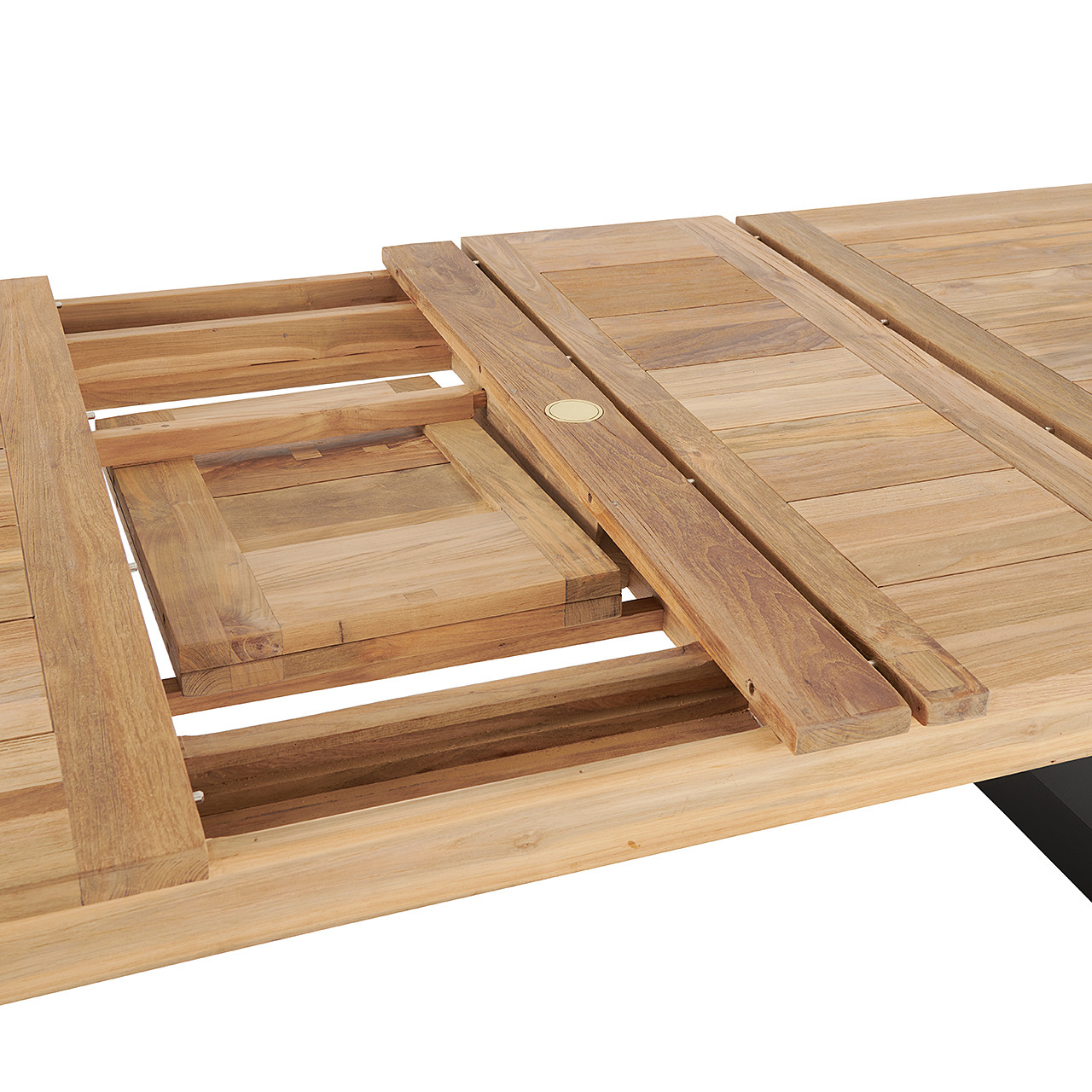 Westport Teak with Cushions 9 Piece Arm Dining Set + Balencia 87-118 x 47 in. Double Extension Table