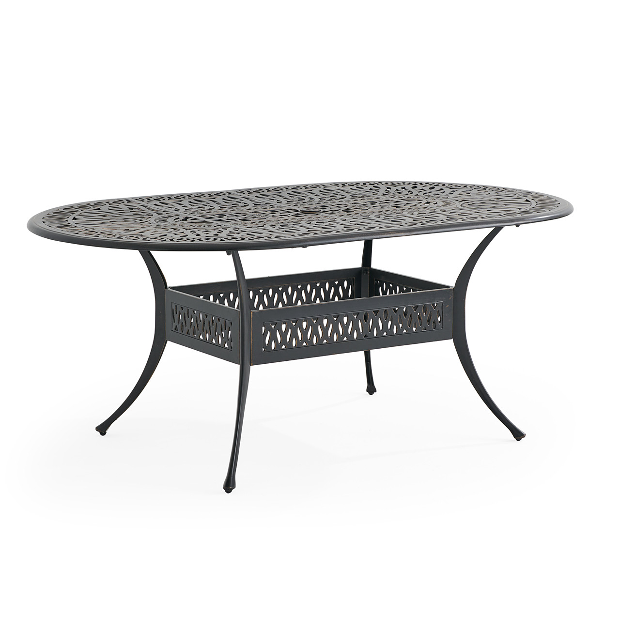Roma Black Gold Cast Aluminum 72 x 42 in. Dining Table - Fortunoff