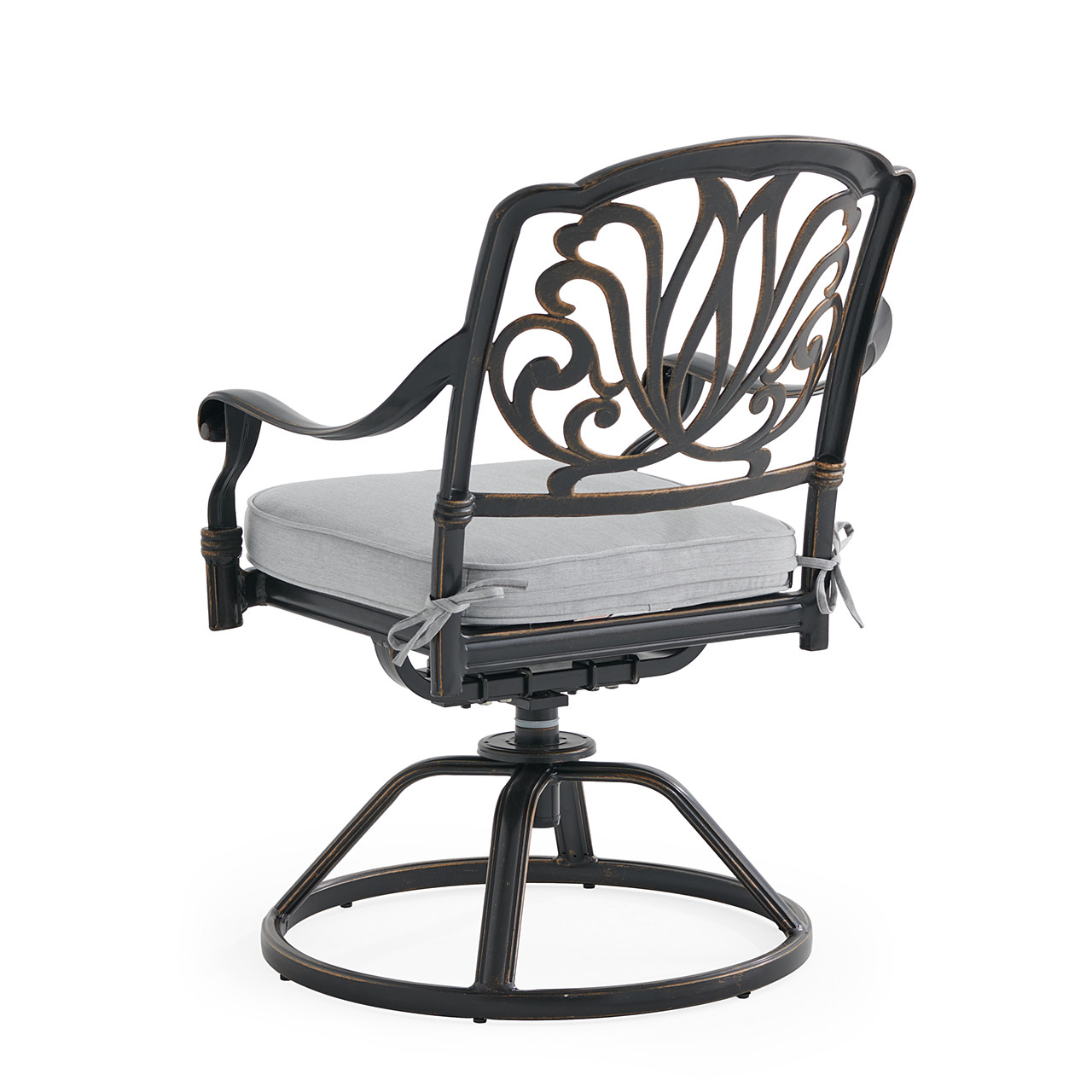 Roma Black Gold Cast Aluminum with Cushion Swivel Rocker