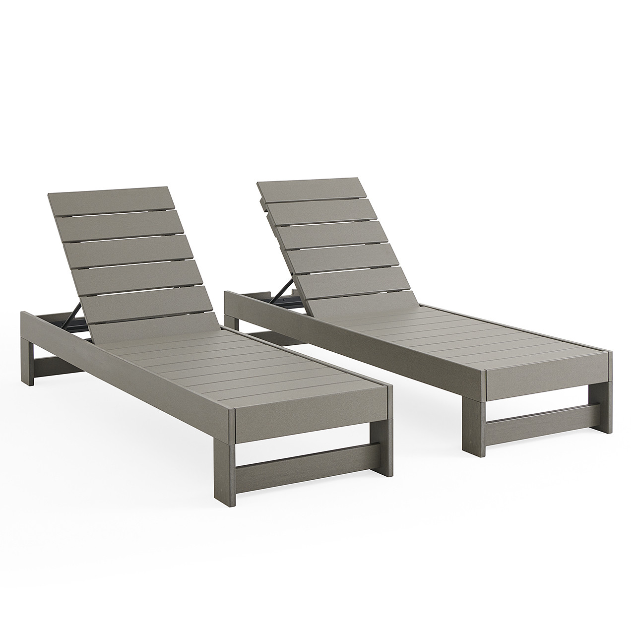 Montauk Polymer with Cushions 2 Piece Chaise Lounge Set