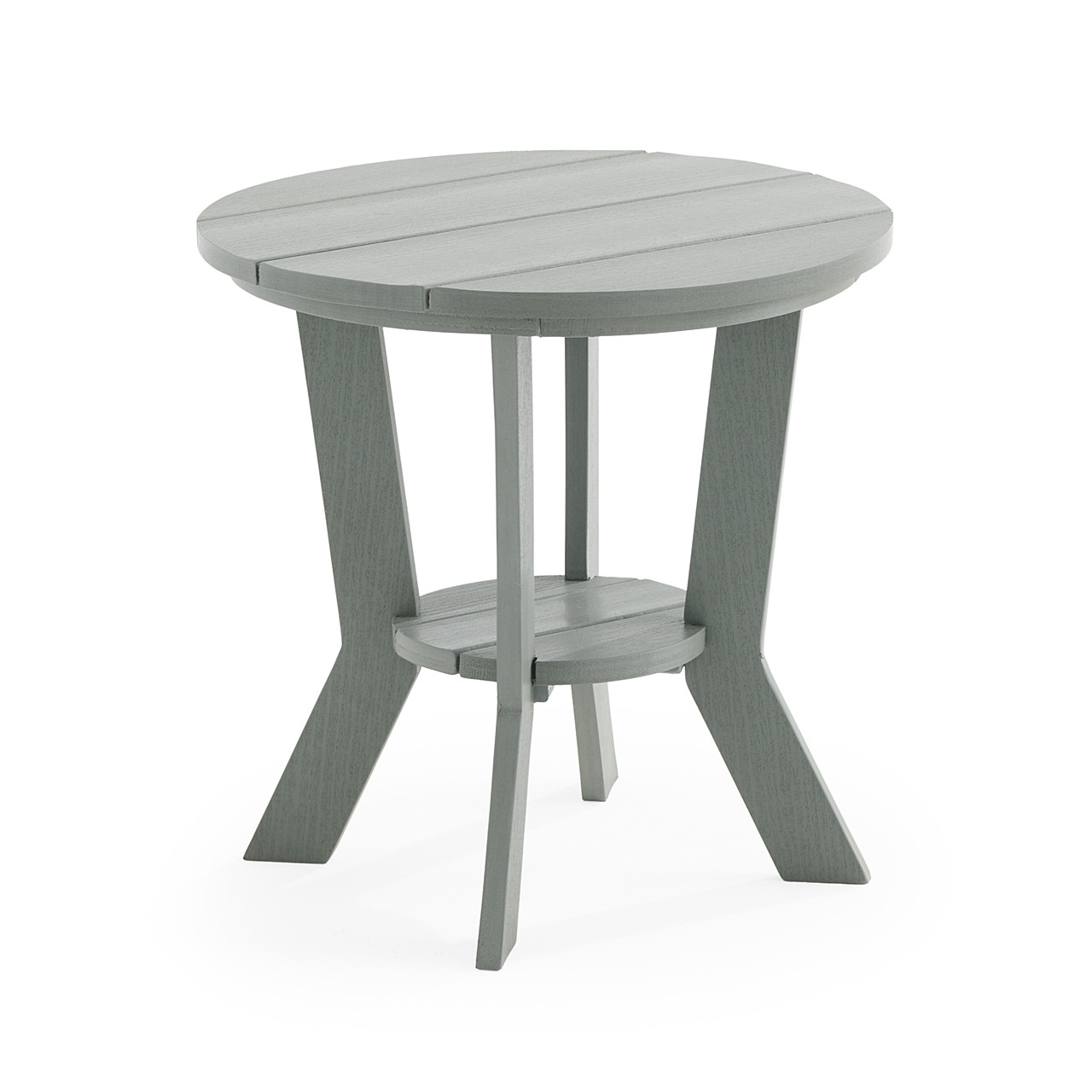 Newport Polymer 18 in. D Slat Top End Table - Fortunoff Backyard Store
