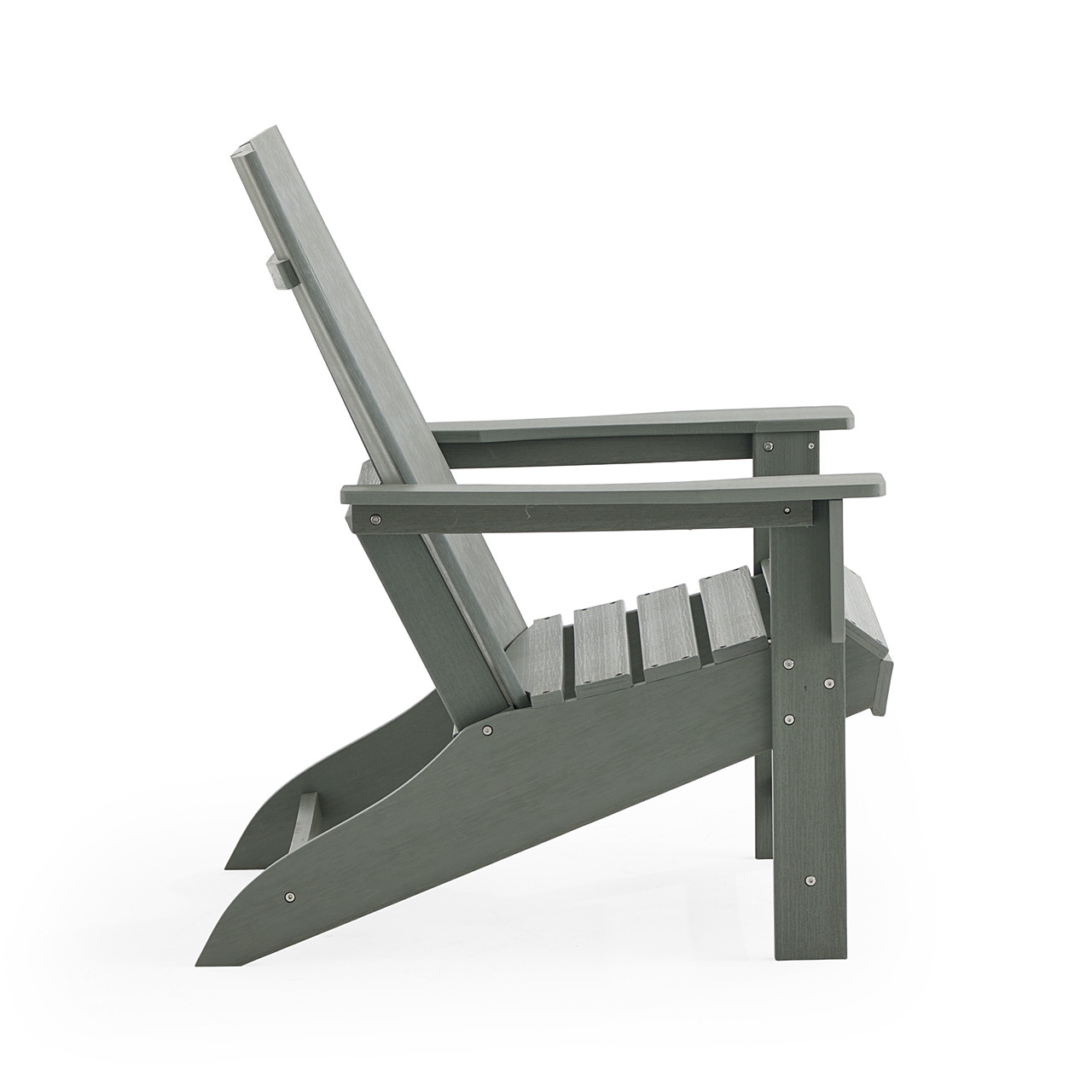 Newport Polymer 3 Piece Set XL Modern Adirondack Chairs + 18 in. D