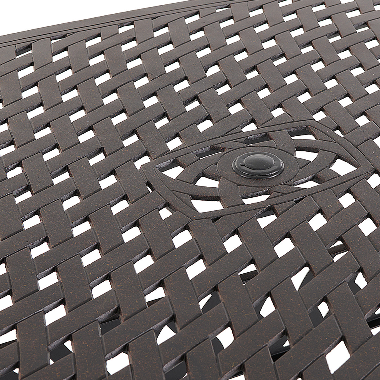 Tivoli Aged Bronze Cast Aluminum with Cushions 7 Piece Dining Set + 72 x 42 in. Table -