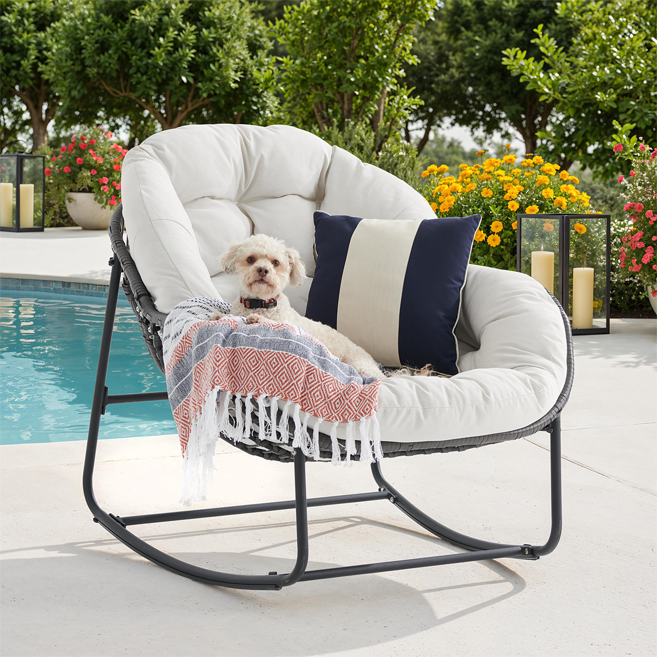 Tahiti XL Rocking Chair with Cushion - Fortunoff Backyard Store