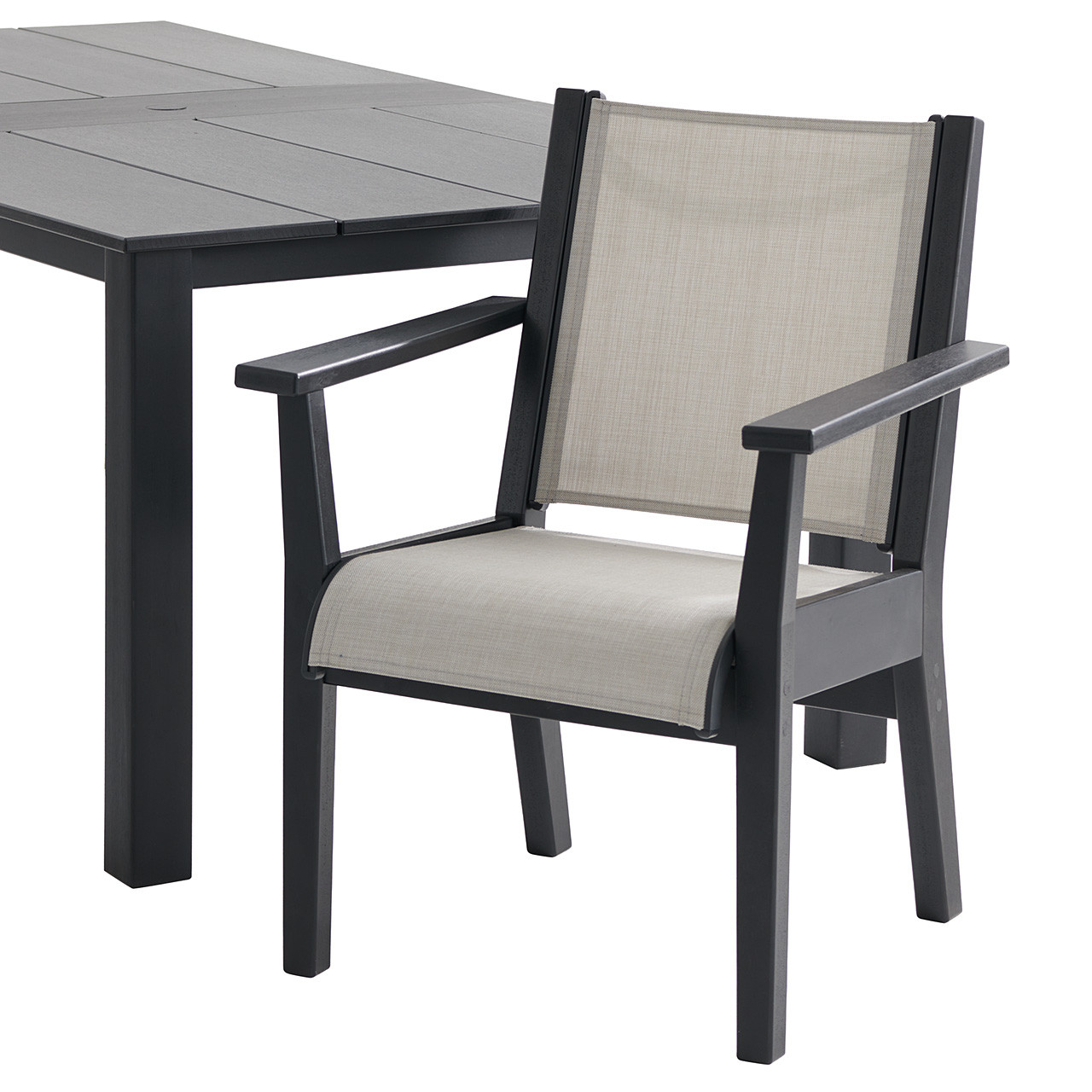 Montauk Polymer with Sling 7 Piece Dining Set + 84 x 44 in. Table