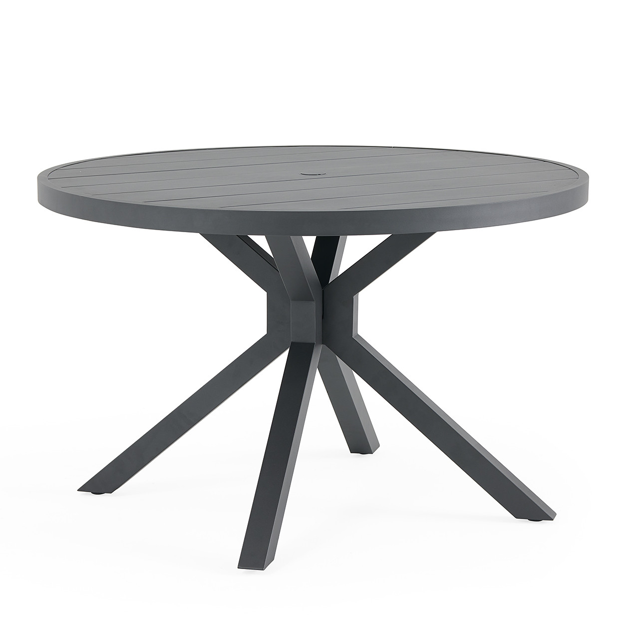 Montecito Charcoal Aluminum 48 in. D Dining Table-