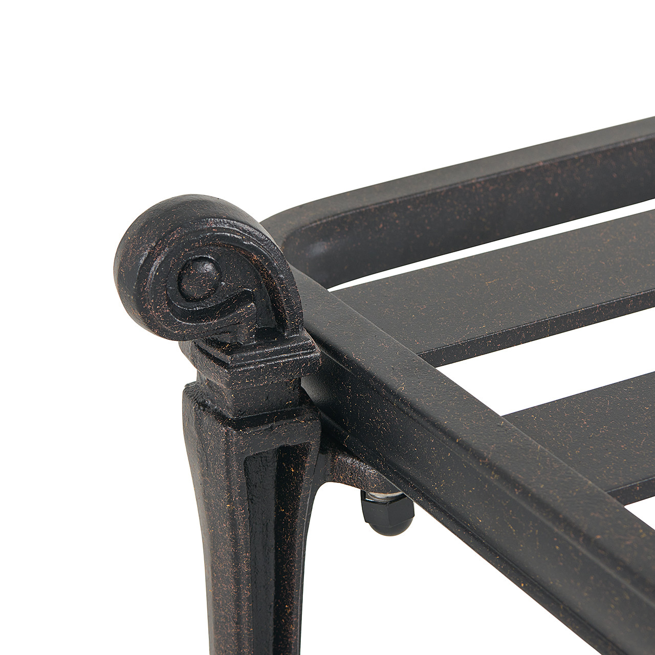 Naples Aged Bronze Estate Cast Aluminum Ottoman