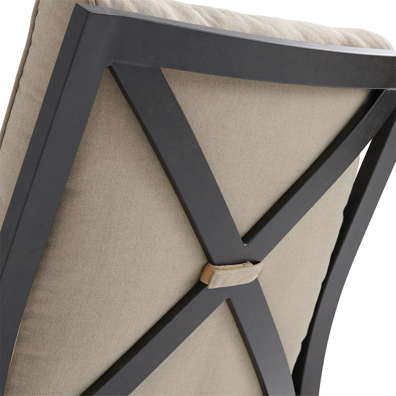 Key West Rustic Bronze Aluminum with Cushions Dining Chair