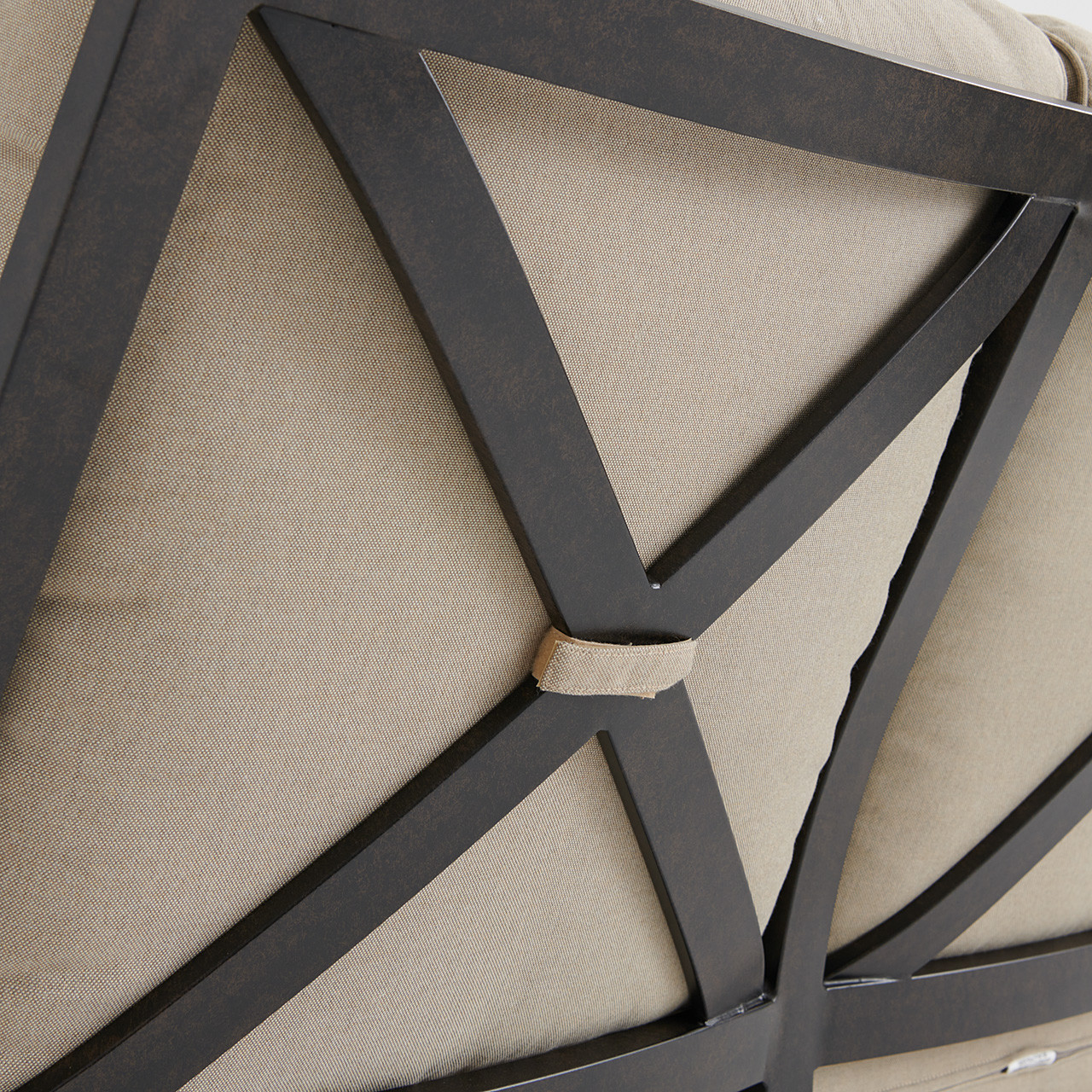 Key West Rustic Bronze Aluminum with Cushions Sofa