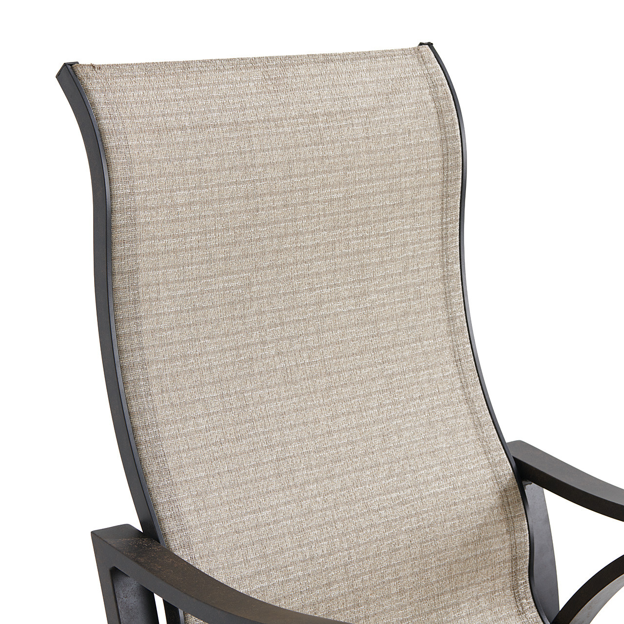 Key West Rustic Bronze Aluminum with Sling Swivel Gathering Height Chair