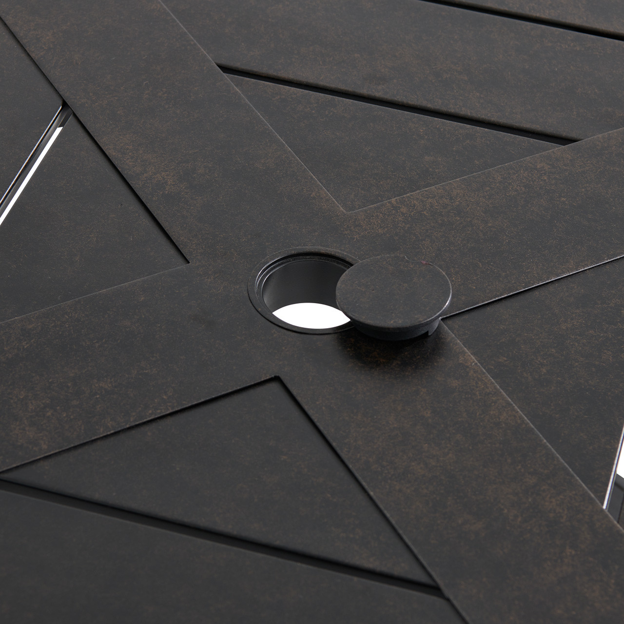 Key West Rustic Bronze Aluminum 48 in. D Dining Table