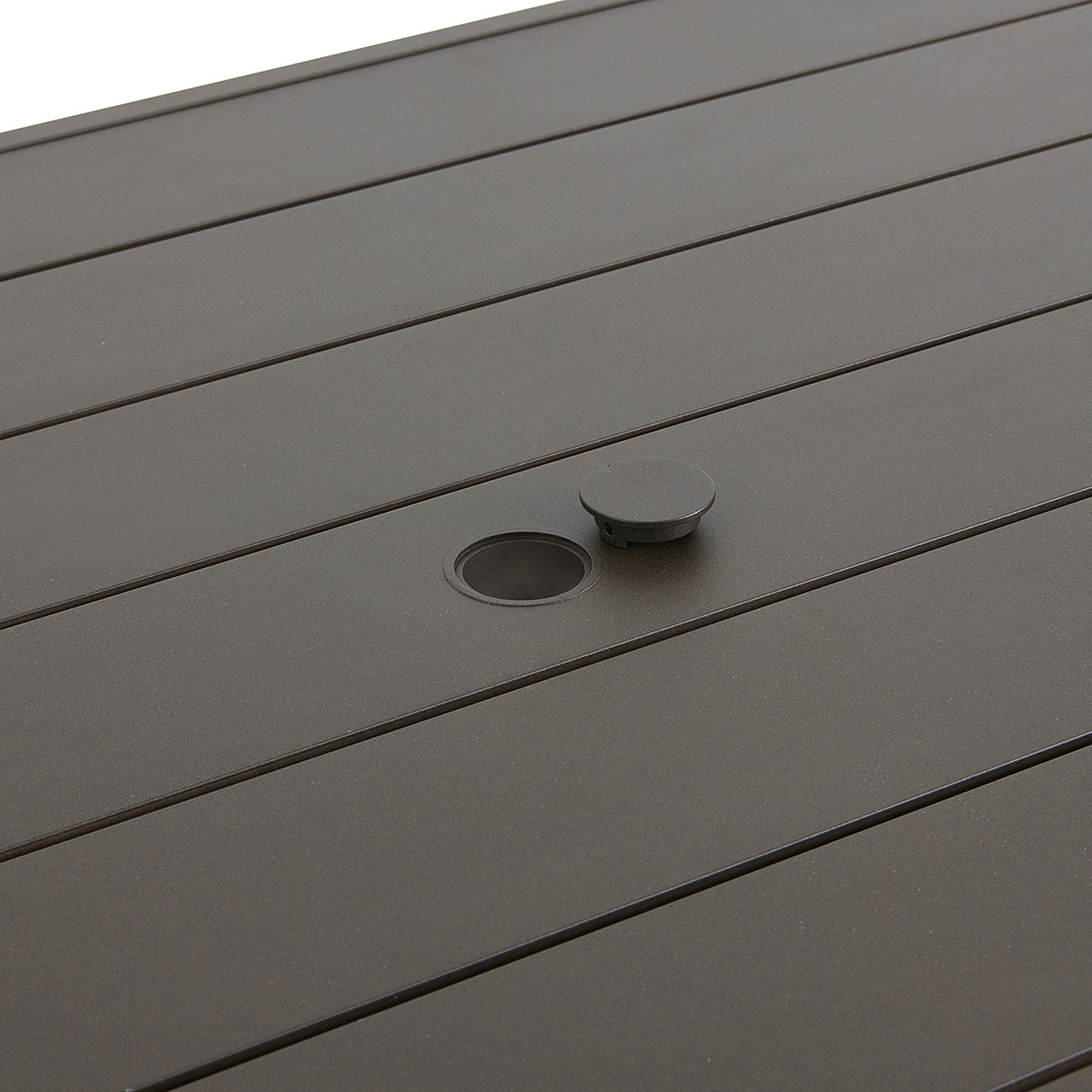 Fairmont Aged Bronze Aluminum with Collect Indigo Sling 7 Piece Combo Dining Set + 70 x 42 in. Table