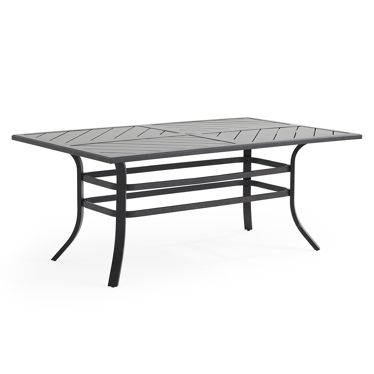 Key West Rustic Bronze Aluminum with Sling 7 Piece Dining Set + 70 x 40 in. Table