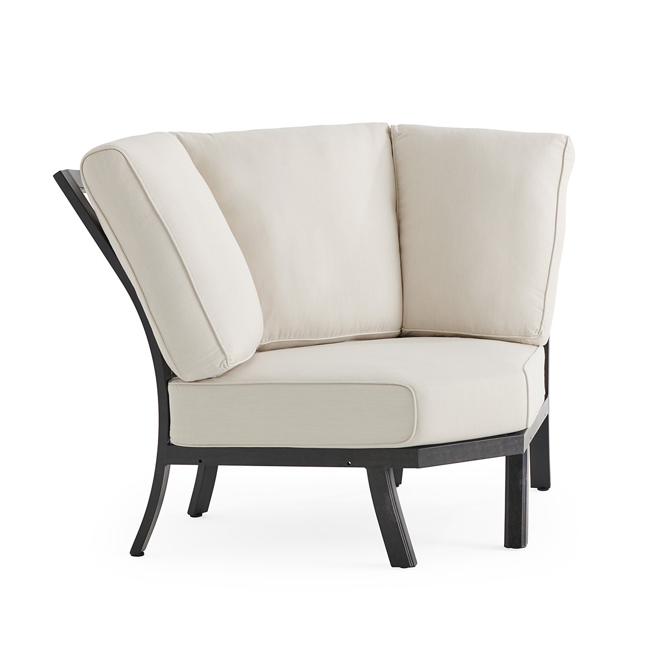 Fairmont Rustic Bronze Aluminum with Cushions 3 Piece Sectional