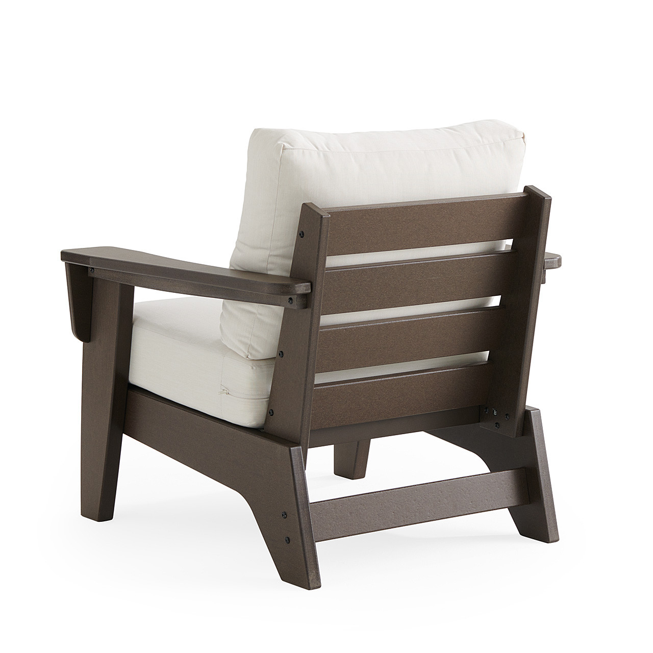 Savannah Mocha Polymer Club Chair with Cushions - Fortunoff