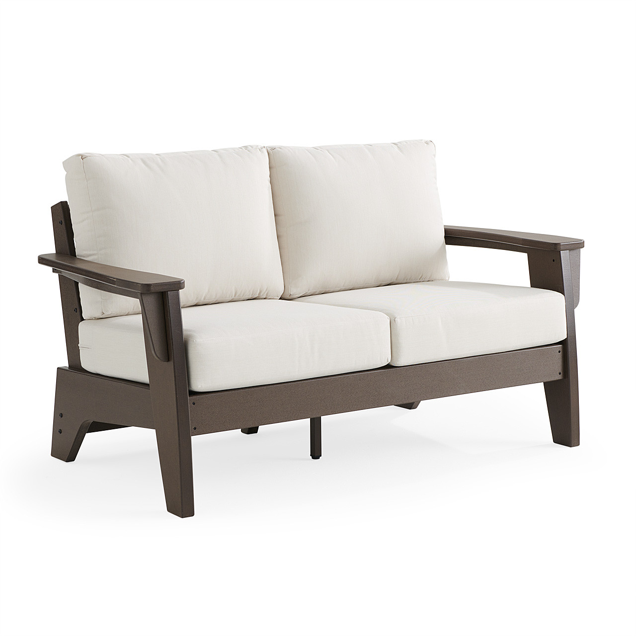 Savannah Mocha Polymer with Cushions 4 Piece Loveseat Group + 48 x