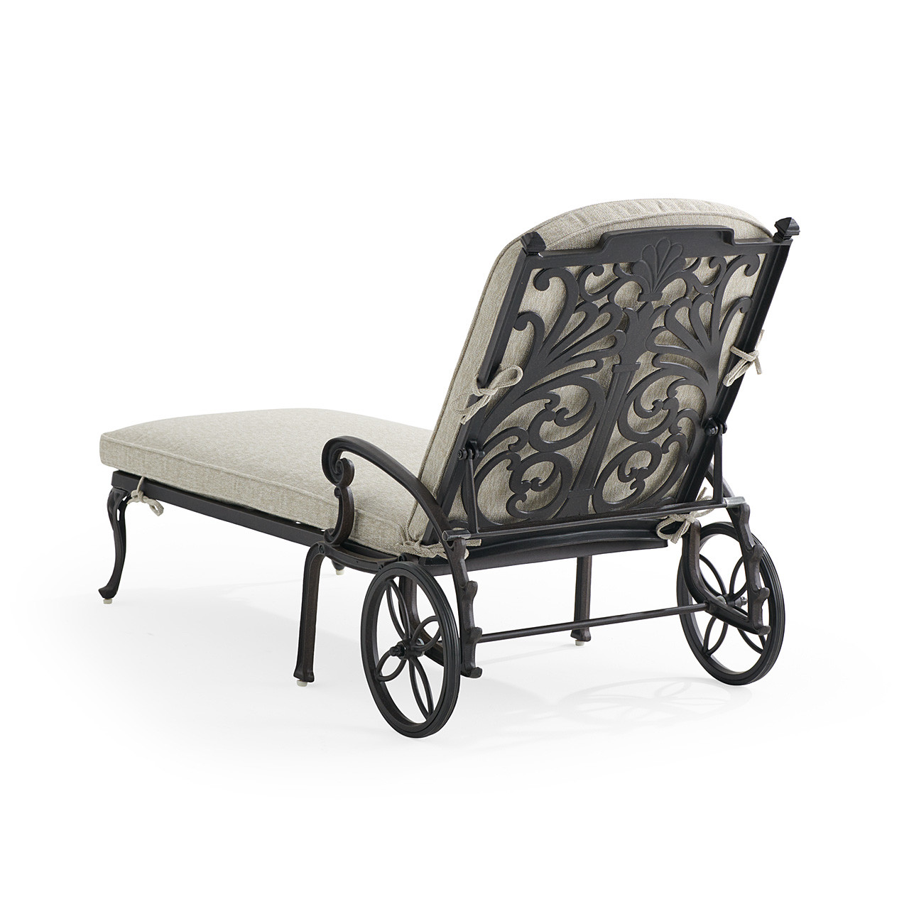 Naples Aged Bronze Cast Aluminum Chaise Lounge Set With Cushion
