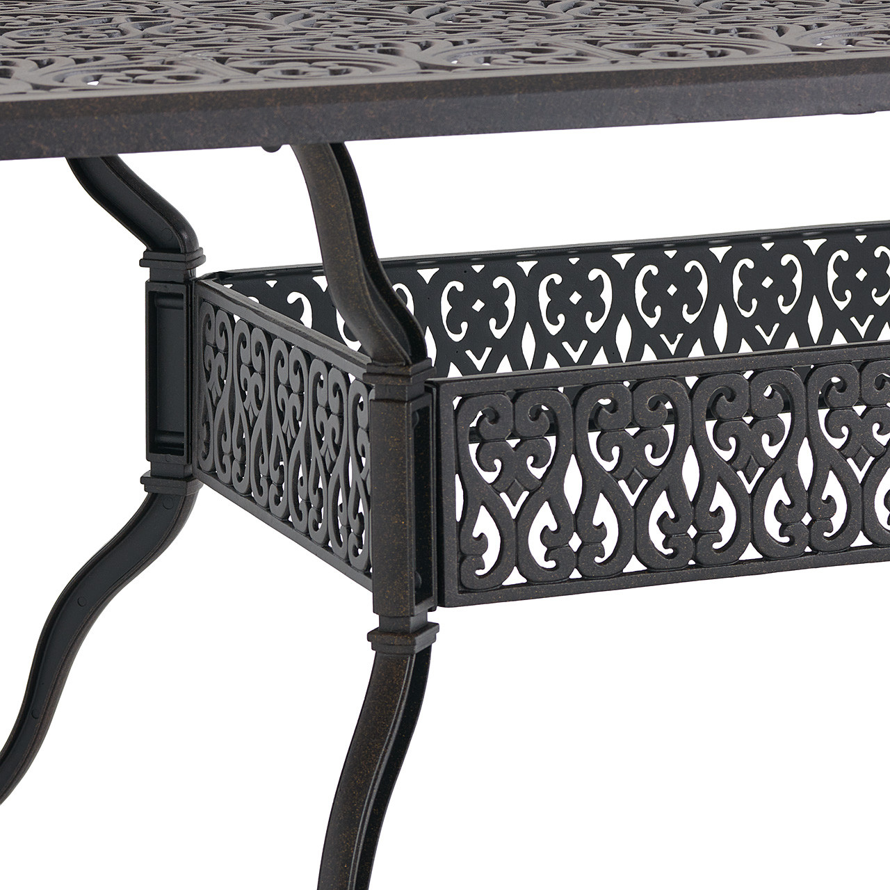 Naples Aged Bronze Cast Aluminum 84 x 42 in. Dining Table