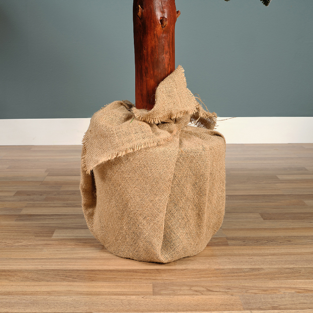 5.9 ft. Tora Snowy Pine Burlap Christmas Tree