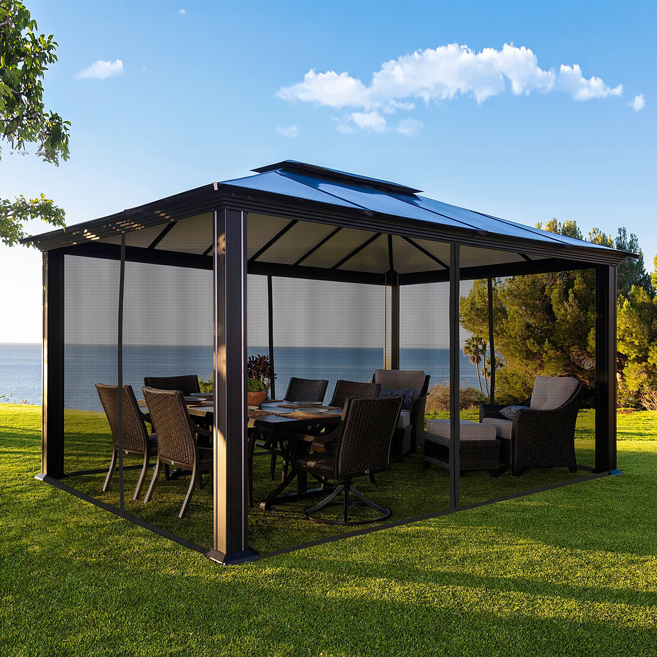 Mosquito Netting for Monterey Gazebo, 12 x 16 ft