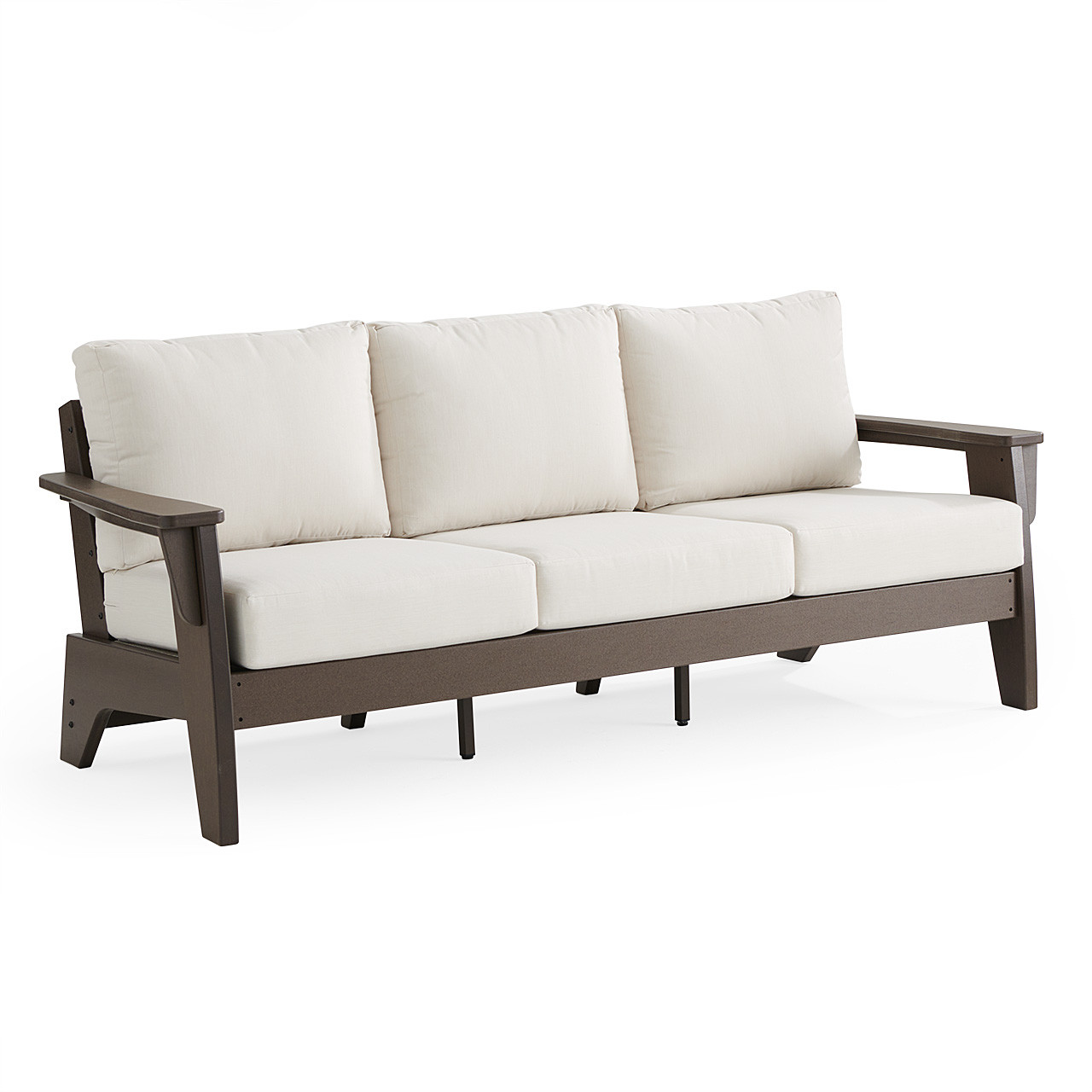Savannah Mocha Polymer with Cushions 3 Piece Sofa Group + 48 x 32 in. Coffee Table