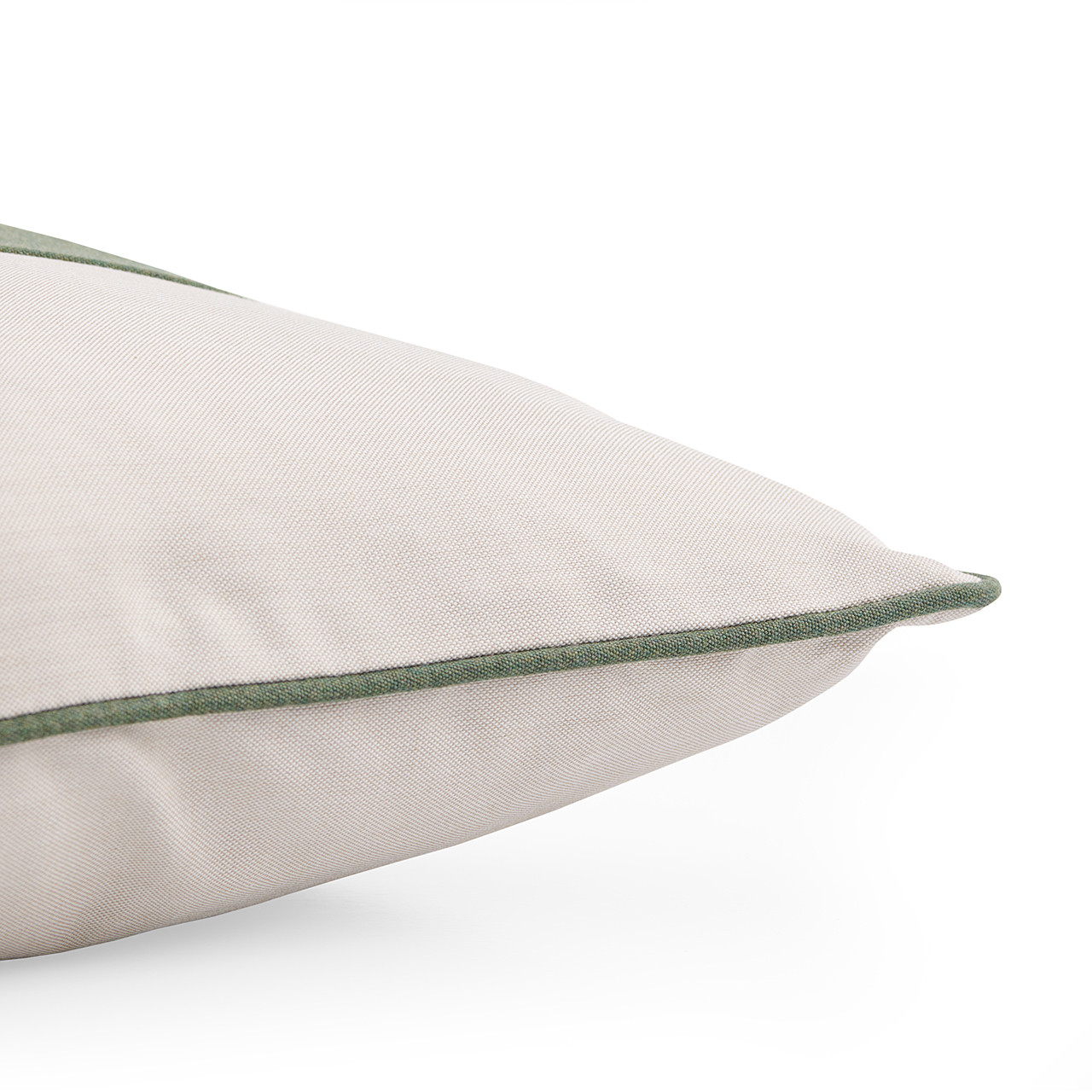 18 in. Scotland Green Block-Stripe Outdoor Throw Pillow