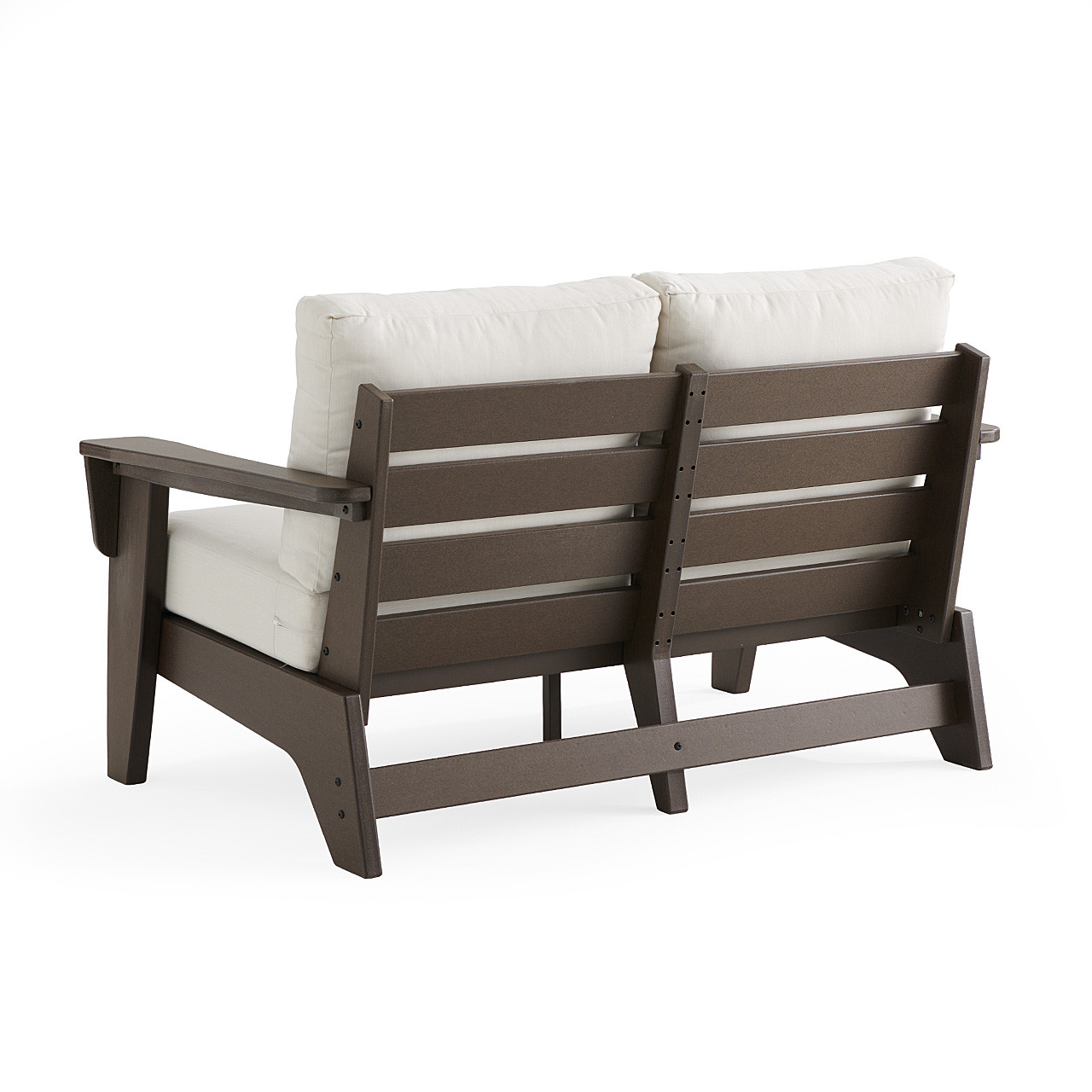 Savannah Mocha Polymer Loveseat with Cushions