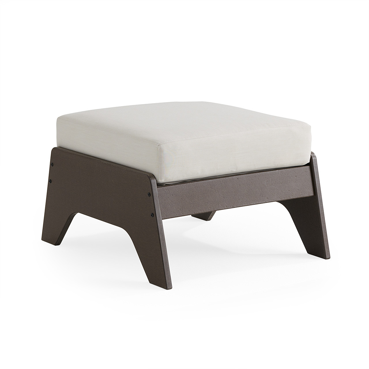 Savannah Mocha Polymer Ottoman with Cushion