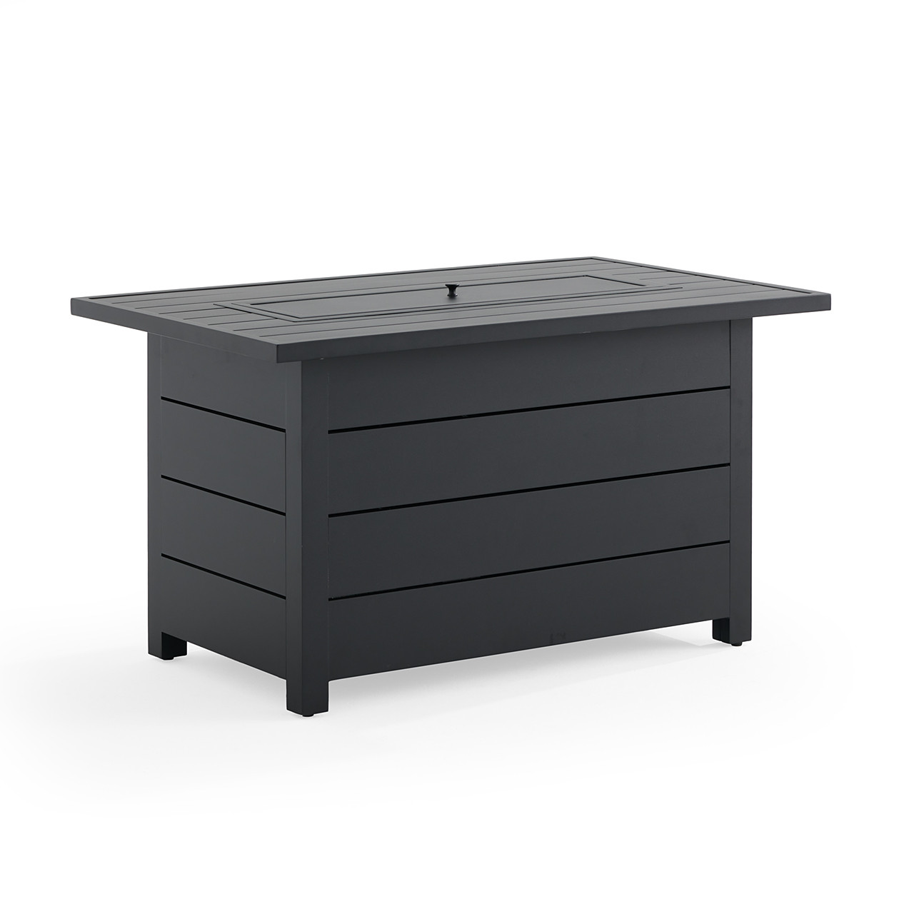 Carmel Midnight Aluminum 44 x 28 in. Rectangular Fire Pit Table