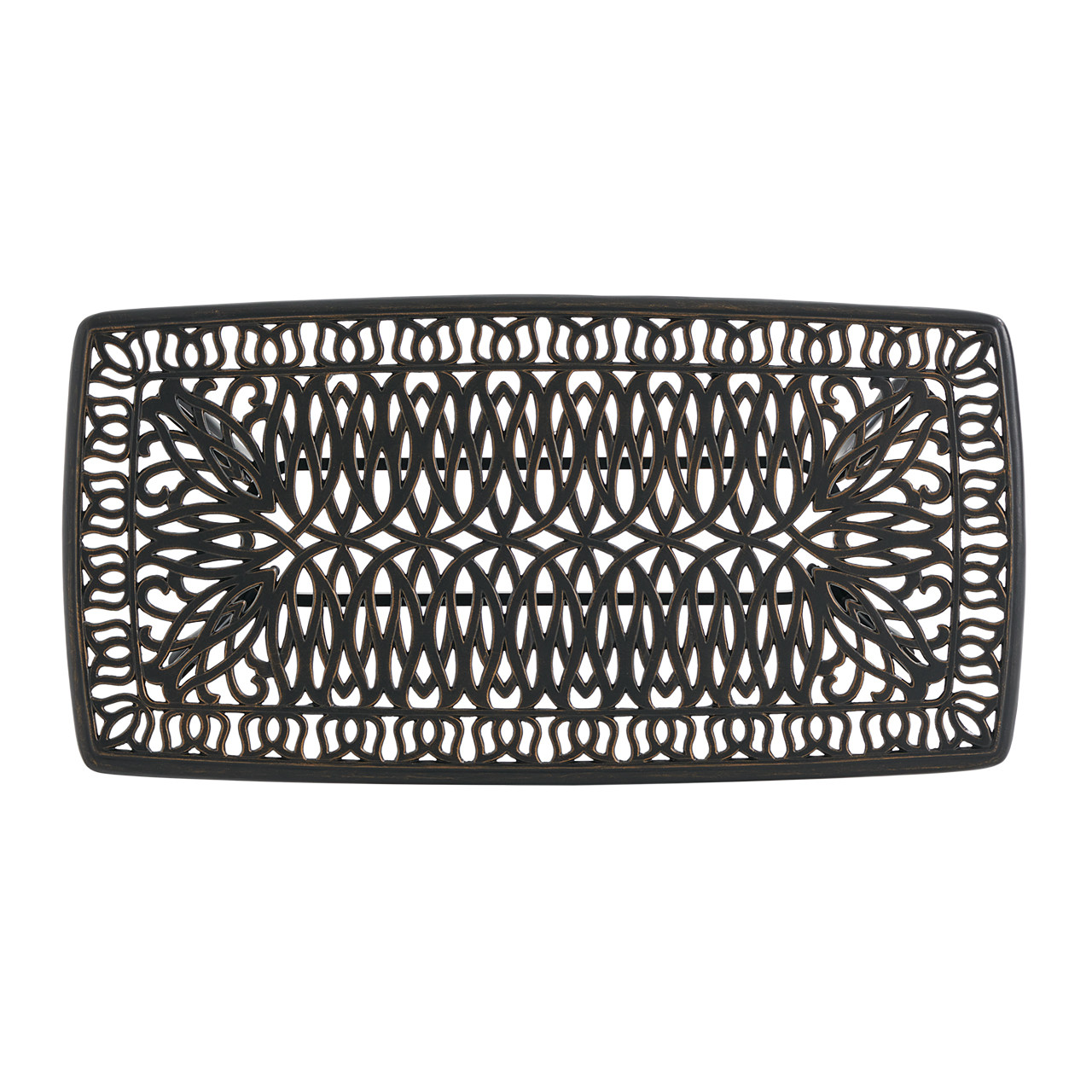 Roma Black Gold Cast Aluminum with Cushions 3 Piece Sofa Group + 42 x 21 in. Coffee Table