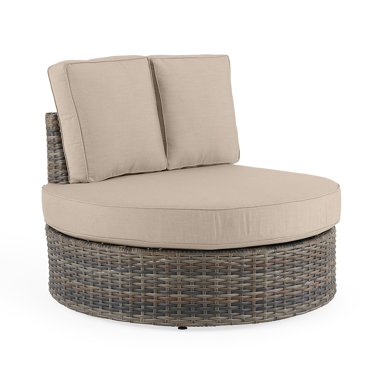 San Lucas Outdoor Wicker with Cushions 4 Piece Cuddle Beds Contour Sectional Group