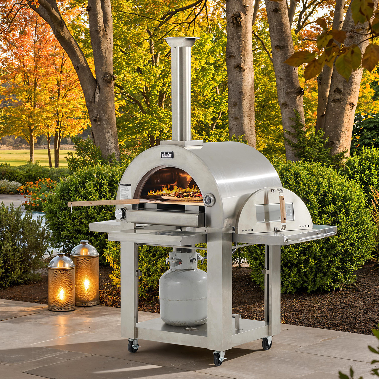 Big Horn Stainless Steel Propane Gas Outdoor Pizza Oven