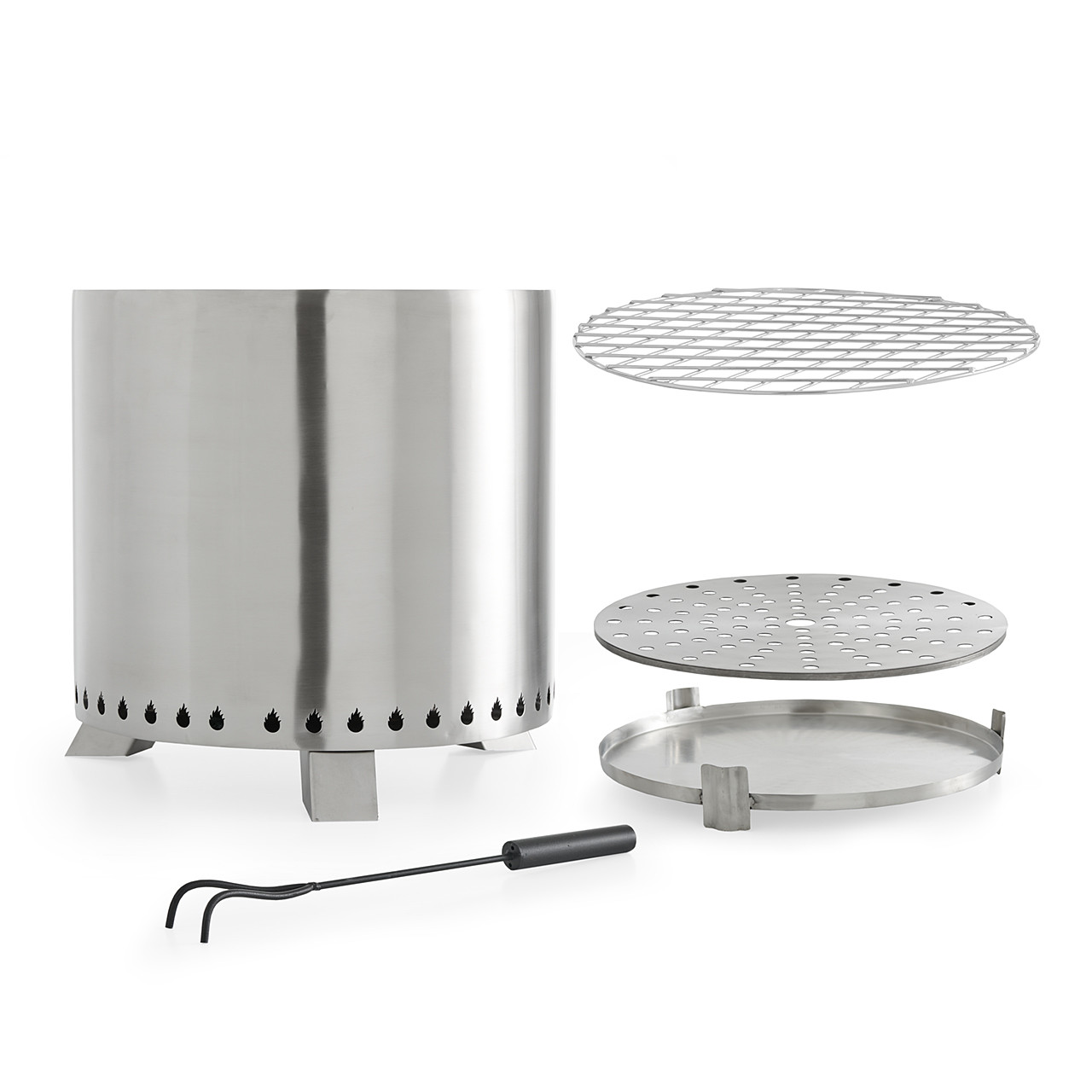 16 in. Round Stainless Steel Smokeless Fire Pit