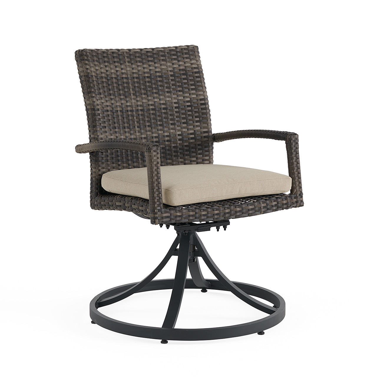 Sonoma Wicker 5 Pc 40 in. Square Swivel Dining Set