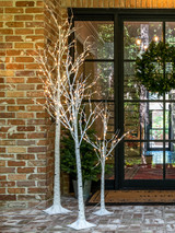 5.9 ft. Pre-lit Birch Christmas Tree LED Warm White, 96 Lights