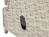 Samoa Slate Outdoor Wicker and Grey Linen Cushion High Back Adjustable Club Chair